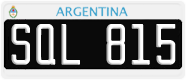 License plate of Argentina, Cars (1995, ABC 123)