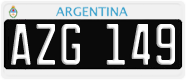 License plate of Argentina, Cars (1995, ABC 123)