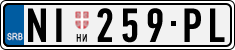 License plate of Serbia, Cars