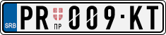License plate of Serbia, Cars
