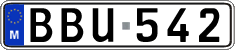 License plate of Malta, Regular plates (ABC 123)