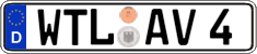German license plate, Regular plates
