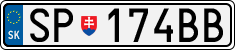 License plate of Slovakia, Cars
