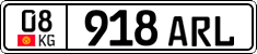 License plate of Kyrgyzstan, Private owners (2016)
