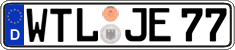 German license plate, Regular plates