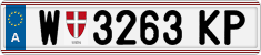 License plate of Austria, Regular plates