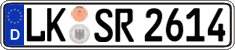 German license plate, Regular plates