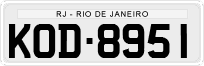 License plate of Brazil, Private owners (1990)