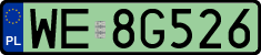License plates of Poland, Electric vehicles