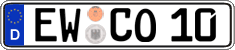 German license plate, Regular plates