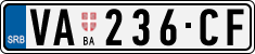 License plate of Serbia, Cars