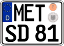 German license plate, Regular plates