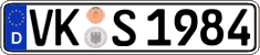 German license plate, Regular plates