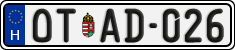 license plates of Hungary, Oldtimers (2022)