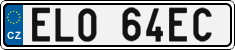 License plate of the Czech Republic, Electric vehicles