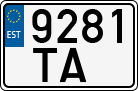 License plate of Estonia, Special vehicles