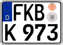 German license plate, Regular plates