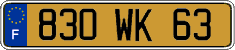 French license plate, FNI