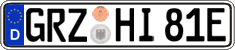 German license plate, Electric vehicles