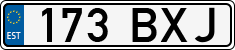 License plate of Estonia, Regular car plates