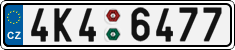 License plate of the Czech Republic, Cars (2001)