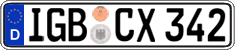 German license plate, Regular plates