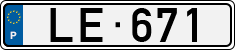 License plate of Portugal, Trailers