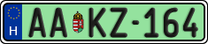 license plates of Hungary, Regular plates (2022)
