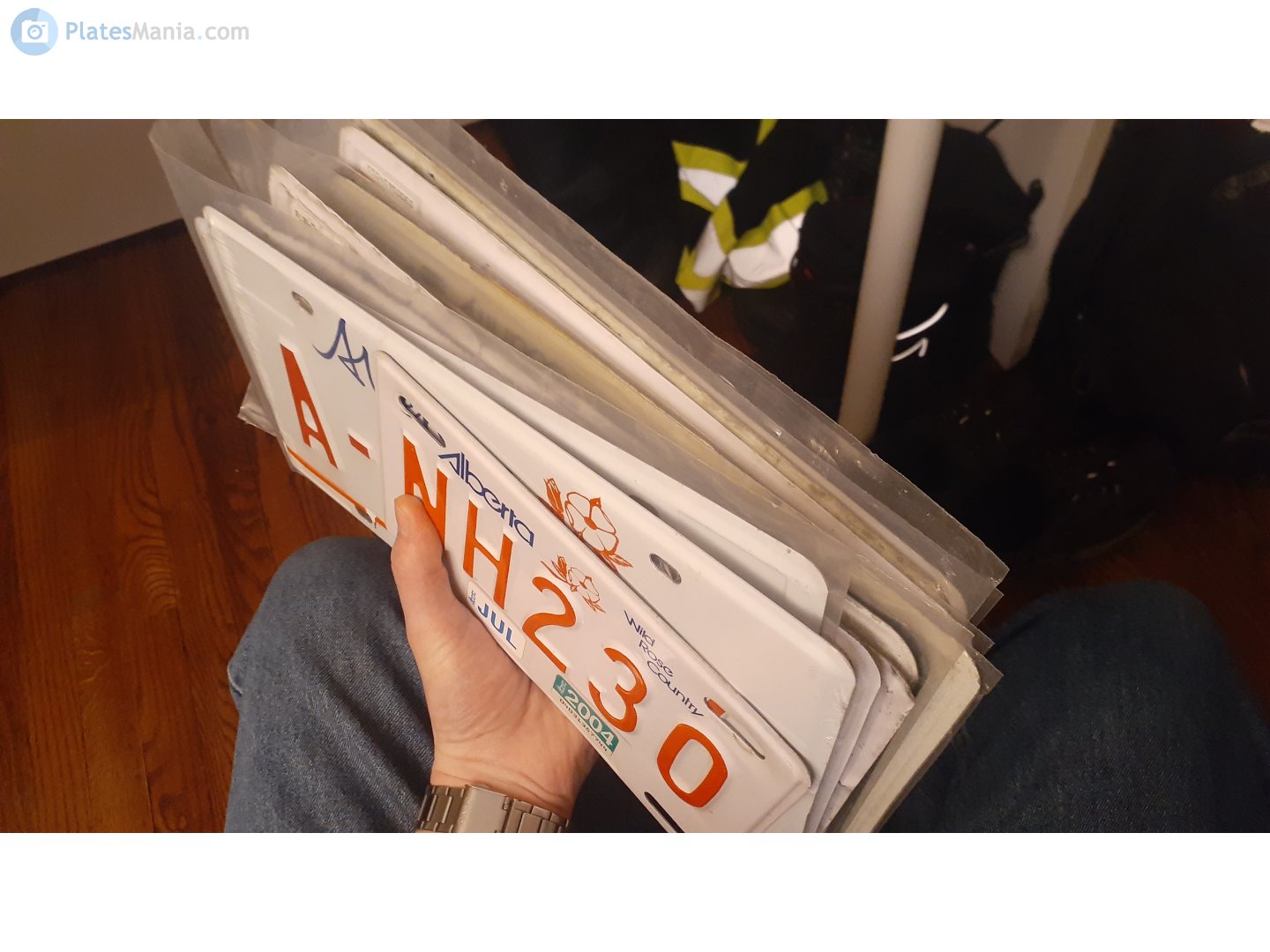 NH230, License plate without vehicle 