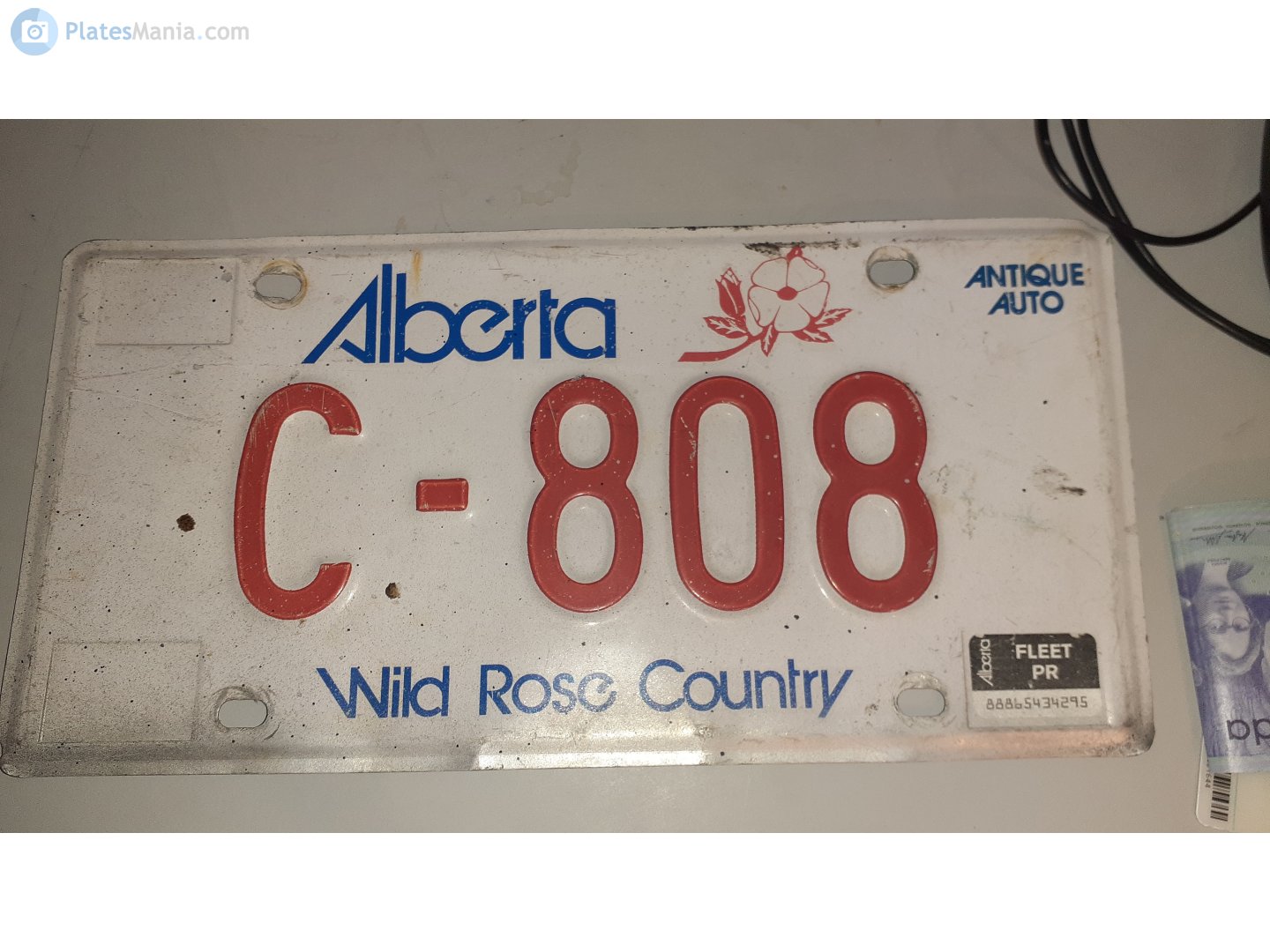 C-808, License plate without vehicle 
