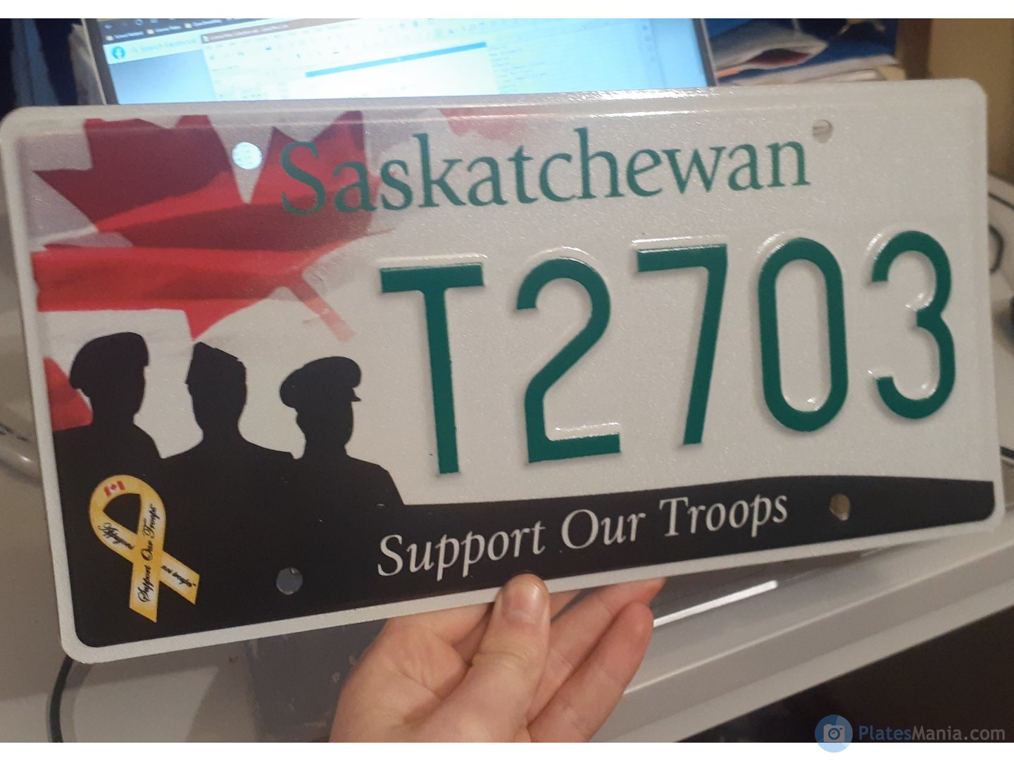 T2703, License plate without vehicle 