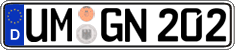 German license plate, Regular plates