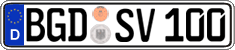 German license plate, Regular plates