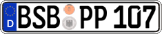 German license plate, Regular plates