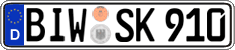 German license plate, Regular plates