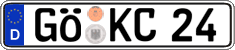 German license plate, Regular plates
