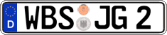 German license plate, Regular plates