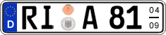 German license plate, Seasonal plates