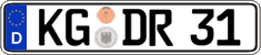 German license plate, Regular plates
