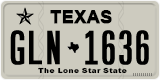 Texas, Regular plates (2012) (АBC-1234)