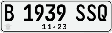 License plate of Indonesia, Regular plates