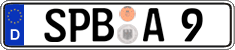 German license plate, Regular plates