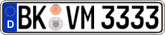German license plate, Regular plates