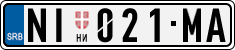 License plate of Serbia, Cars