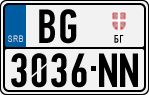 License plate of Serbia, Cars