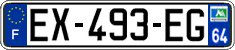 French license plate, SIV (ordinary)