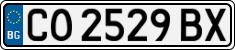 License plate of Bulgaria, Cars