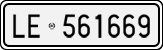 License plate of Italy, Cars (1927 year series)