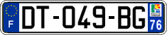 French license plate, SIV (ordinary)