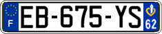 French license plate, SIV (ordinary)